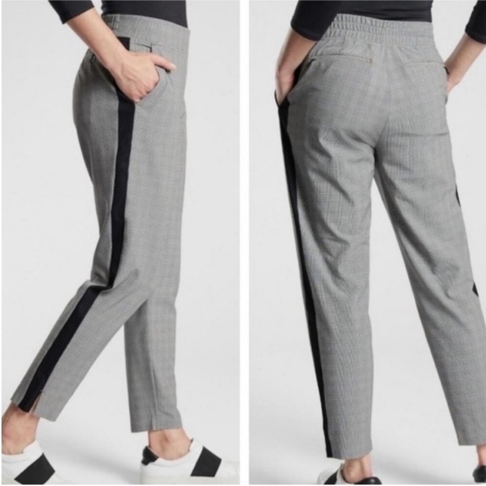 Athleta Brooklyn Ankle Pants in Plaid High Rise TALL